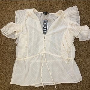 topshop cold shoulder blouse top